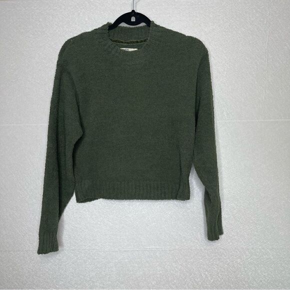 UGG Mock Neck Cropped Heddie Sweater - Military Green M - Picture 2 of 6